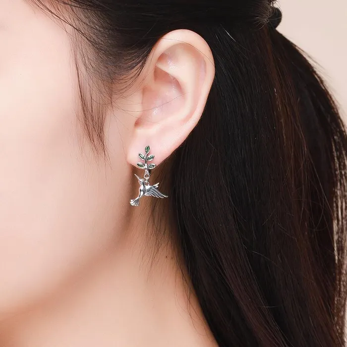 The Pink Pigs Earrings Sterling Silver Hummingbird Jewelry Necklace Earrings Ring or SET