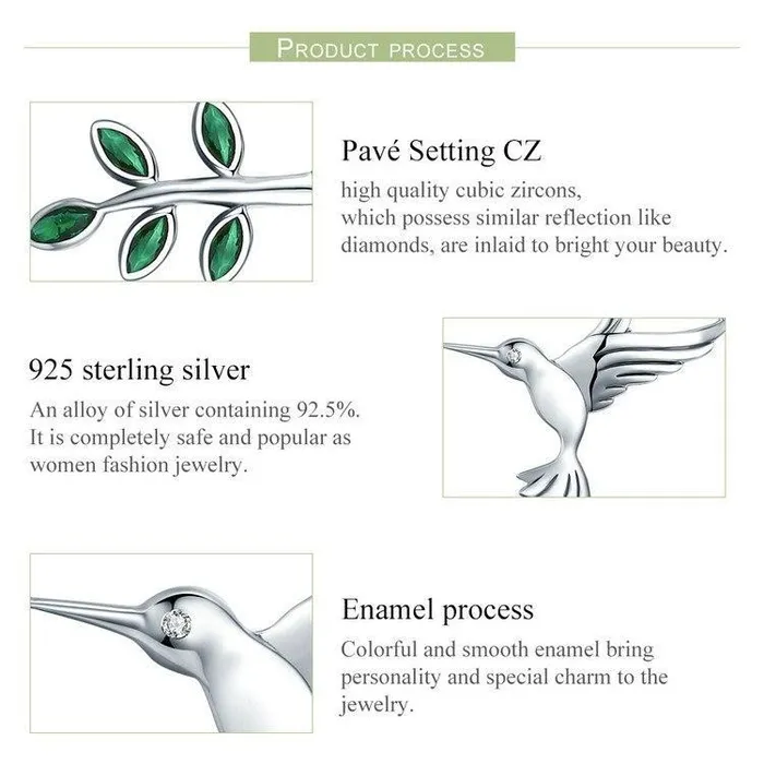 The Pink Pigs Earrings Sterling Silver Hummingbird Jewelry Necklace Earrings Ring or SET
