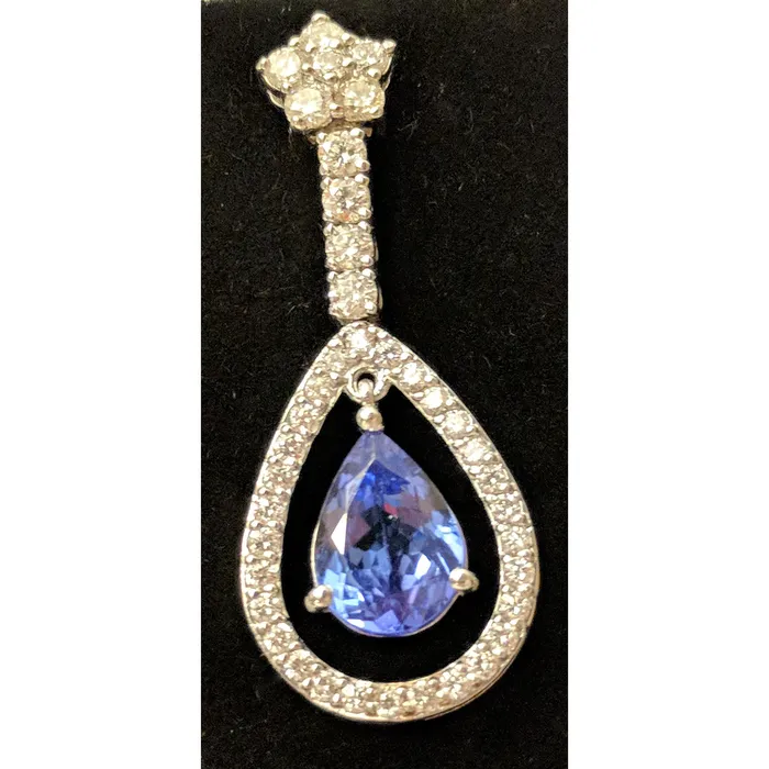The Pink Pigs Tanzanite and Diamond Earrings 14K Gold Gorgeous and Rare 8ctw Tanzanite Diamonds in 14K Gold Earrings