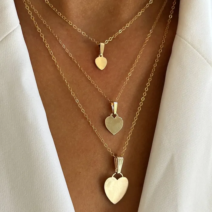 Truly Blessed Jewels Gold Engraved Heart Necklace Necklaces