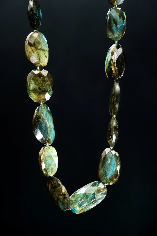 Vicky Bates Necklaces Sterling Silver Labradorite Necklace