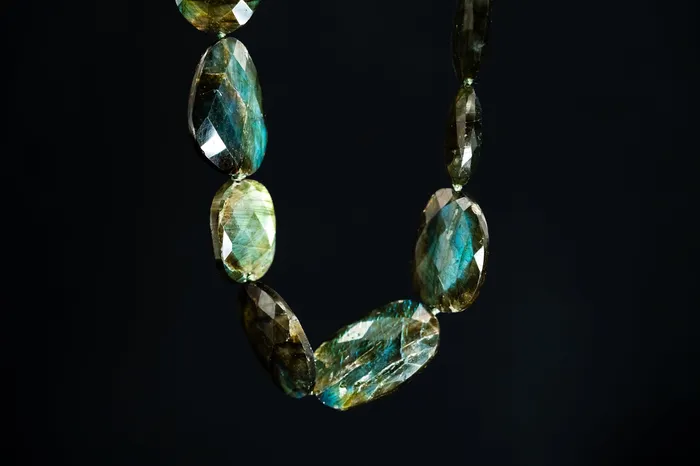 Vicky Bates Necklaces Sterling Silver Labradorite Necklace