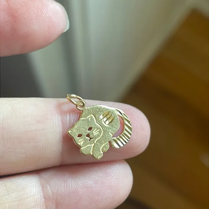 Vintage Paris Jewelry Necklaces Cat Pendant 14k Gold Vintage