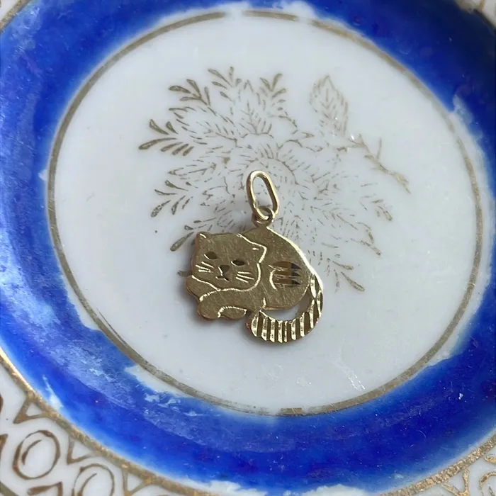 Vintage Paris Jewelry Necklaces Cat Pendant 14k Gold Vintage Vintage Paris Jewelry Necklaces Cat Pendant 14k Gold Vintage