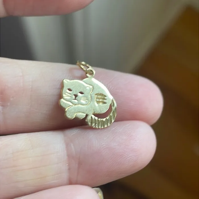 Vintage Paris Jewelry Necklaces Cat Pendant 14k Gold Vintage Vintage Paris Jewelry Necklaces Cat Pendant 14k Gold Vintage
