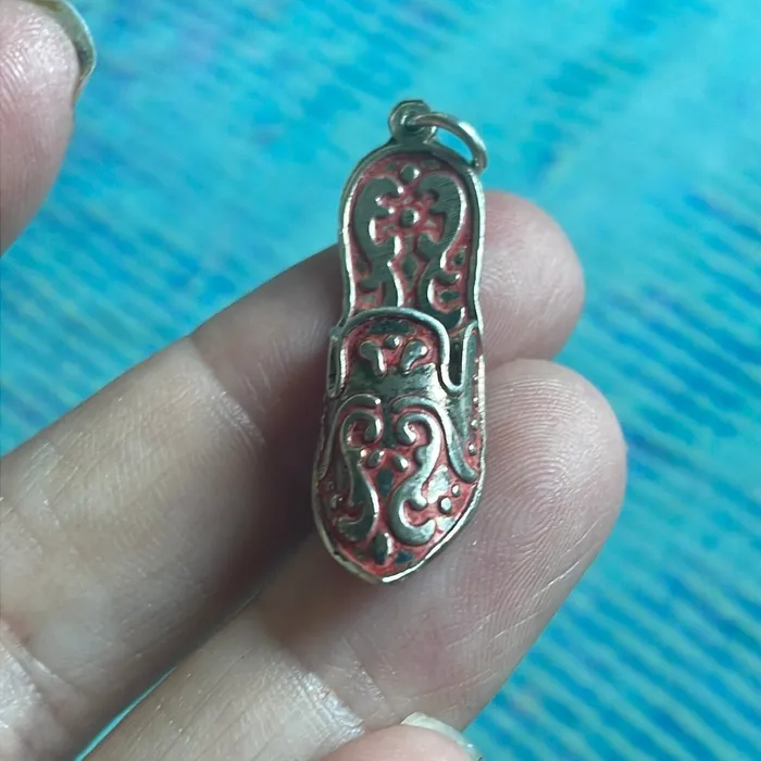 Vintage Paris Jewelry Rings Enamel Shoe Charm Sterling Silver Vintage